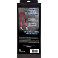 ShockSorb Internal Shock Lanyard, 6', Snap Hook Center, Snap Hook Leg Ends, Polyester Kelford