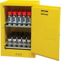 Flammable Aerosol Storage Cabinet, 12 gal., 1 Door, 23" W x 35" H x 18" D SGX675 | Kelford