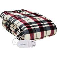 Linen Plaid Electric Throw Blanket, Polyester SGX708 | Kelford