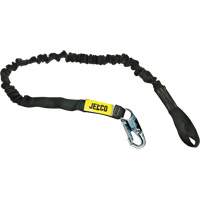 Arc Flash Shock Absorbing Lanyard, 6', Locking Snap Hook Center, Choke-Off Loop Leg Ends, Nylon Kelford