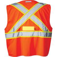 SV350 X-Back Safety Vest with Light, High Visibility Orange, Small, Polyester Kelford