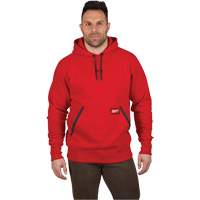 Chandail &agrave; capuchon lourd, Hommes, Petit, Rouge Kelford