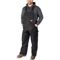 GridIron Regular Length Zip-To-Thigh Bib Overall, Men's, Large, Black Kelford
