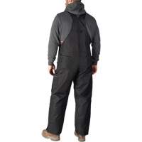 GridIron Regular Length Zip-To-Thigh Bib Overall, Men's, Large, Black Kelford