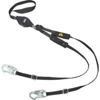 V-Series Utility Energy Absorbing Lanyard, 6', Snap Hook Center, Snap Hook Leg Ends, Nylon Kelford