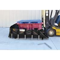 Ultra-IBC Berm&reg; Spill Berm, 400 US gal. Capacity, 6' W x 6' L x 18" H, L-Bracket Kelford