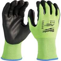 High-Visibility Cut-Resistant Gloves, Size Small, 15 Gauge, Nitrile/Polyurethane Coated, Polyethylene Shell, ANSI/ISEA 105 Level 2 Kelford