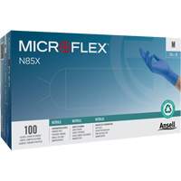 Gants Microflex N85, T-petit, Nitrile, 3,5 mils, Sans poudre, Bleu, Classe 2 Kelford