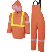Element FR™ FR 3-Piece Safety Rain Suit, PVC, Small, High-Visibility Orange SHB254 | Kelford