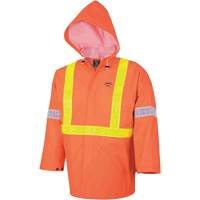 R85 Element FR FR 3-Piece Safety Rain Suit, PVC, Small, High-Visibility Orange Kelford