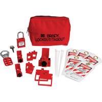 Electrical Lockout Tagout Kit with Nylon Safety Padlock in Pouch, Circuit Breaker Type SHB335 | Kelford