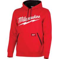 Chandail &agrave; capuchon de poids moyen avec logo Milwaukee, Hommes, Petit, Rouge Kelford