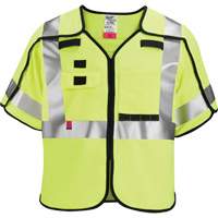 Breakaway Mesh Safety Vest, Black/High Visibility Lime-Yellow, Medium/Small, CSA Z96 Class 2 - Level FR SHC513 | Kelford
