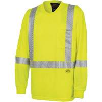 6905A Ultra-Cool Ultra-Breathable Long-Sleeved Safety Shirt, X-Small, High Visibility Lime-Yellow Kelford
