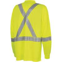 6905A Ultra-Cool Ultra-Breathable Long-Sleeved Safety Shirt, X-Small, High Visibility Lime-Yellow Kelford