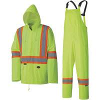 5599 Combinaison de pluie imperm&eacute;able et l&eacute;g&egrave;re, Polyester/PVC, T-petit, Jaune lime haute visibilit&eacute; Kelford