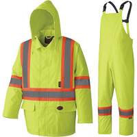 5609 Combinaison de pluie imperm&eacute;able 210D, Polyester/PVC, T-petit, Jaune lime haute visibilit&eacute; Kelford