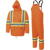 5618 Combinaison de pluie 150D, Polyester/Polyur&eacute;thane, Petit, Orange haute visibilit&eacute; Kelford
