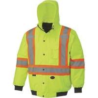 5023 Veste aviateur imperm&eacute;able 7 en 1, Polyester, Jaune lime haute visibilit&eacute;, Petit Kelford