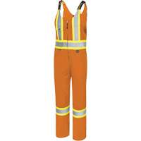 6617T Overalls, Polyester, 40, High Visibility Orange Kelford