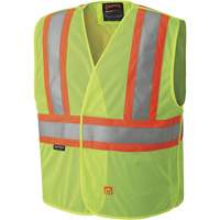 6916A Flame Resistant Safety Vest, High Visibility Lime-Yellow, Medium/Small, Polyester Kelford
