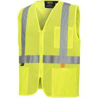 6944 FR Safety Vest, High Visibility Lime-Yellow, Small, Polyester Kelford