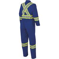 7706 FR-Tech&reg; Flame-Resistant Coverall with Leg Zippers, Size 36, Royal Blue, 9.7 cal/cm² Kelford