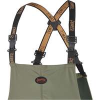 D7020 Dry King&reg; Stretch Bib Pants, X-Small, Polyurethane, Green Kelford