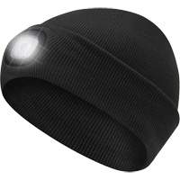 5678 Tuque en tricot avec lampe frontale &agrave; DEL, Doublure en Molleton, Taille unique, Noir Kelford
