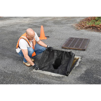 Square Ultra-Drain Guard&reg; Catch Basin Insert with Overflow Port, Oil & Sediment, 16" - 28" L x 20" - 36" W Kelford