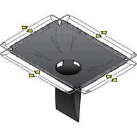 Square Ultra-Drain Guard&reg; Catch Basin Insert with Overflow Port, Oil & Sediment, 16" - 28" L x 20" - 36" W Kelford