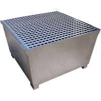 Steel Ultra-IBC Spill Pallet&reg;, 370 US gal. Spill Capacity, 57.6" x 34.7" x 56.9" Kelford