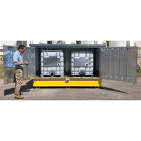 Steel Ultra-Twin IBC Hard Top, 123.4" L x 73.4" W x 66.4" H, 12250 lbs. Load Capacity Kelford