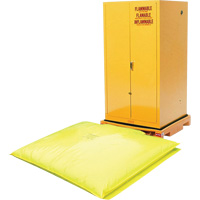 Single Drum Ultra-Safety Cabinet Bladder System, 37,8" lo x 37,8" la x 6,3" h, Capacit&eacute; de charge 1500 lb Kelford