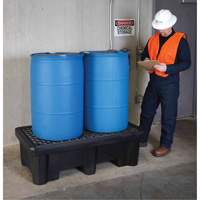 Ultra-Spill Pallet mod&egrave;le &eacute;conomique, 2 barils, Capacit&eacute; de d&eacute;versement 66 gal. US, 53" x 29" x 16,5" Kelford