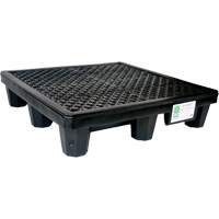 Ultra-Spill Pallet mod&egrave;le &eacute;conomique, 4 barils, Capacit&eacute; de d&eacute;versement 66 gal. US, 53" x 53" x 11,8" Kelford