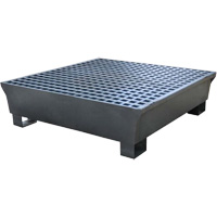 4-Drum Steel Ultra-Spill Pallet<sup>®</sup>, 68 US gal. Spill Capacity, 49.1" x 47.1" x 10.9" SHF623 | Kelford