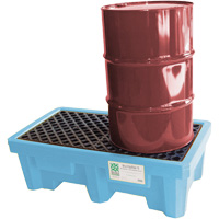 2-Drum Fluorinated Ultra-Spill Pallet<sup>®</sup>, 66 US gal. Spill Capacity, 53" x 29" x 16.5" SHF628 | Kelford