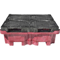 4-Drum Ultra-Spill King<sup>®</sup> Drum Spill Pallet, 85 US gal. Spill Capacity, 51" x 51" x 17.5" SHF636 | Kelford