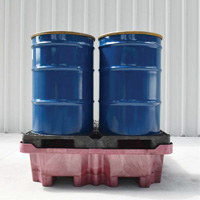 4-Drum Ultra-Spill King<sup>®</sup> Drum Spill Pallet, 85 US gal. Spill Capacity, 51" x 51" x 17.5" SHF636 | Kelford