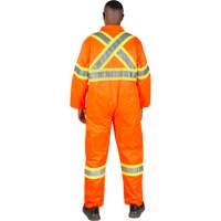 Unlined Safety Coveralls, Small, High Visibility Orange Kelford