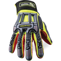 Rig Lizard&reg; 2028X Cut-Resistant Gloves, 6/X-Small, Synthetic/HPPE Palm, Elastic/Hook & Loop Cuff Kelford