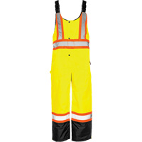 TO1 Winter Traffic Overalls, Polyester, Small, Black/High Visibility Lime-Yellow Kelford