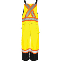 TO1 Winter Traffic Overalls, Polyester, Small, Black/High Visibility Lime-Yellow Kelford
