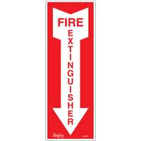 "Fire Extinguisher" Sign, 5" x 14", Vinyl, English with Pictogram SHG597 | Kelford