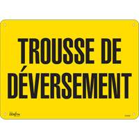 "Trousse de déversement" Sign, 10" x 14", Plastic, French SHG598 | Kelford