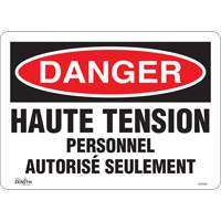 "Haute tension" Sign, 10" x 14", Vinyl, French SHG599 | Kelford