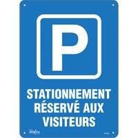 "Stationnement réservé aux visiteurs" Sign, 10" x 14", Plastic, French with Pictogram SHG601 | Kelford