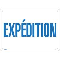 "Expédition" Sign, 14" x 20", Aluminum, French SHG603 | Kelford