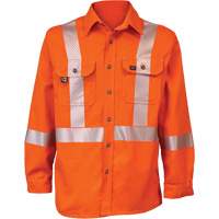 Ultrasoft<sup>®</sup> Flame Resistant Deluxe Segmented Striped Work Shirt SHG721 | Kelford